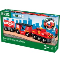 Рятувальний пожежний поїзд для залізниці BRIO (33844)