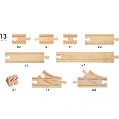 Стартовый набор расширений для железной дороги BRIO 13 элементов