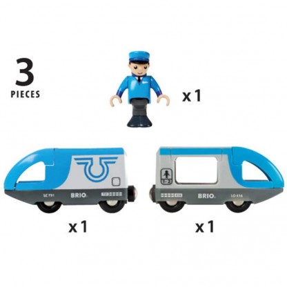 Пассажирский поезд BRIO на батарейках