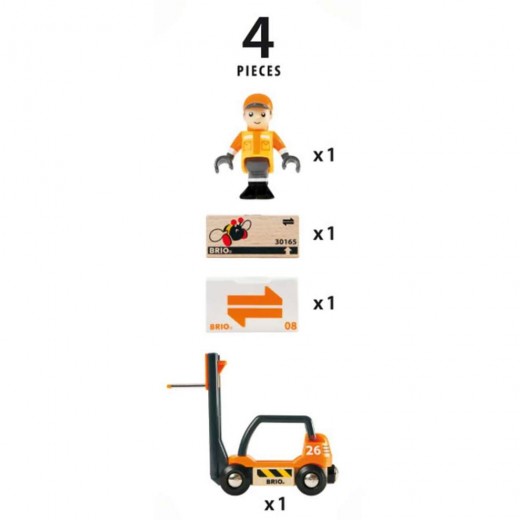 Вилочный магнитный погрузчик для железной дороги BRIO 