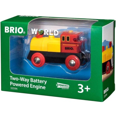 Паровоз Brio на батарейках (жовто-червоний)