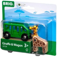 Вагон для залізниці Brio з жирафом