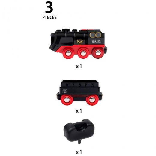 Поезд BRIO на батарейках и с паром