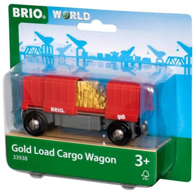 Вантажний вагон для залізниці Brio з золотом