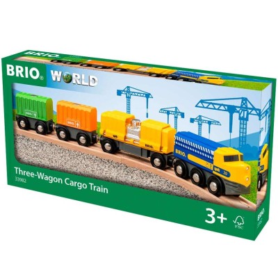 Вантажний поїзд Brio з трьома вагонами