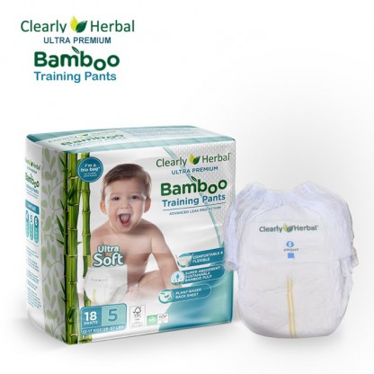 Підгузки-трусики Clealry Herbal Bamboo, розмір 5 (12-17 кг), 18 шт.