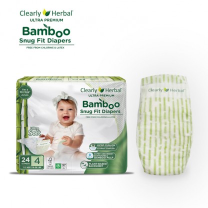Підгузки Clealry Herbal Bamboo, розмір 4 (7-12 кг), 24 шт.