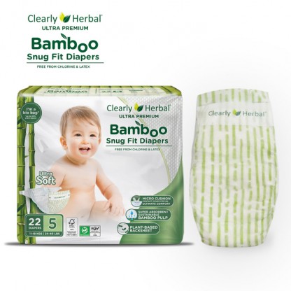 Підгузки Clealry Herbal Bamboo, розмір 5 (11-18 кг), 22 шт.