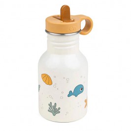 Металлическая бутылка для воды Done by Deer Sea Friends 350 мл, песочно-бежевая