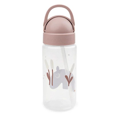 Пляшка з трубочкою Done by Deer Ozzo 350 мл, пудрова