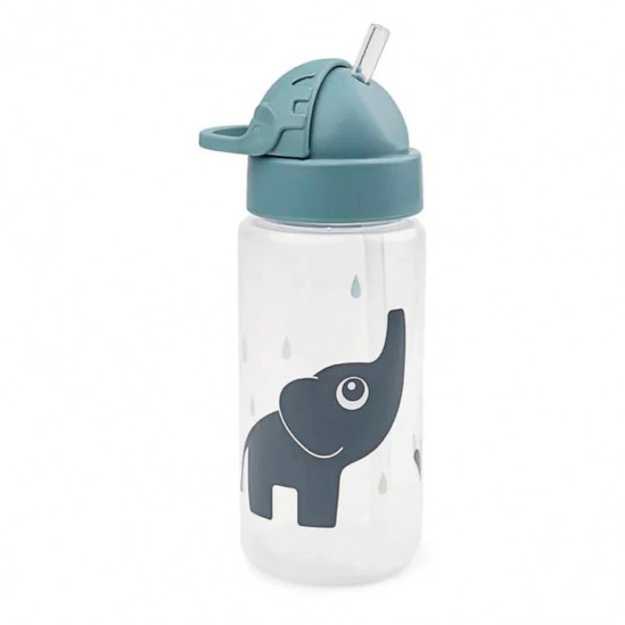 Пляшка з трубочкою Done by Deer Elphee 350 мл, синя