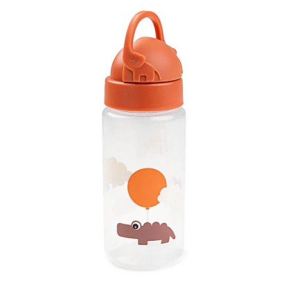 Пляшка з трубочкою Done by Deer Happy Clouds 350 мл, папая