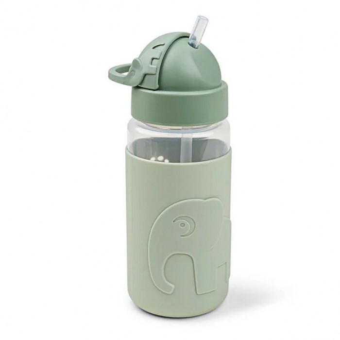 Пляшка з трубочкою Done by Deer Easy-grip Elphee 350 мл, зелена