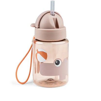 Пляшка з трубочкою Done by Deer Playground 280 мл, пудрова