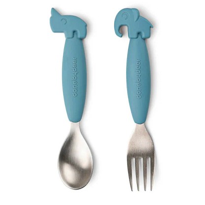 Набір ложки та виделки Done by Deer Easy-grip Deer Friends, синій