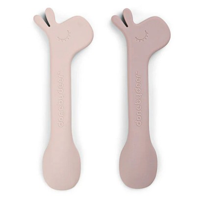 Силіконова ложка Done by Deer Lalee (2 шт.), пудрова