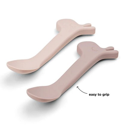 Силіконова ложка Done by Deer Lalee (2 шт.), пудрова
