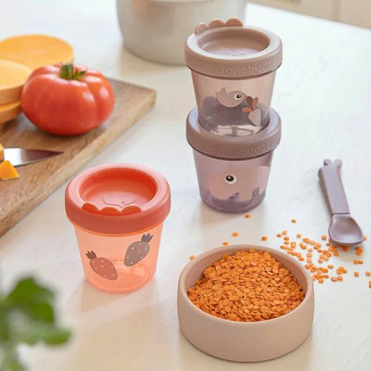 Контейнери для їжі Done by Deer Ozzo (3 шт.) 150 мл, пудрові