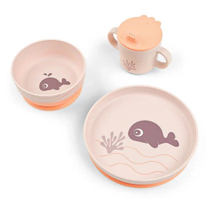 Набор детской посуды Done by Deer Foodie Wally, пудровый