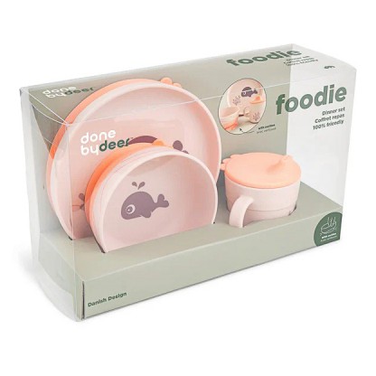 Набор детской посуды Done by Deer Foodie Wally, пудровый
