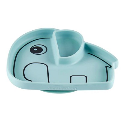 Секційна силіконова тарілка з присоскою Done by Deer Stick&Stay Elphee, синя