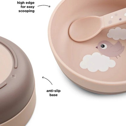 Миска Done by Deer Foodie Happy Clouds, пудрова