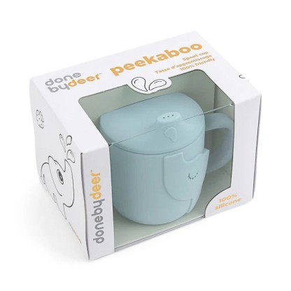 Силиконовая чашка-поильник Done by Deer Peekaboo Elphee, синяя
