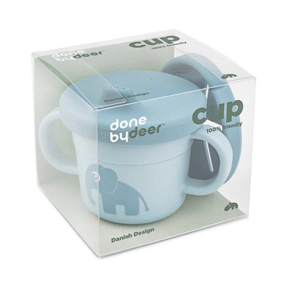 Чашка для перекусів 3-в-1 Done by Deer Foodie Elphee, синя