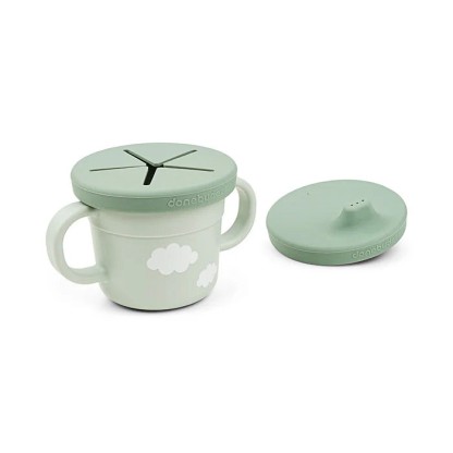 Чашка для перекусів 3-в-1 Done by Deer Foodie Croco, зелена