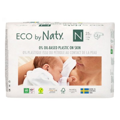 Органічні дитячі підгузки Eco by Naty, розмір 0 (до 4,5 кг) 25 шт.