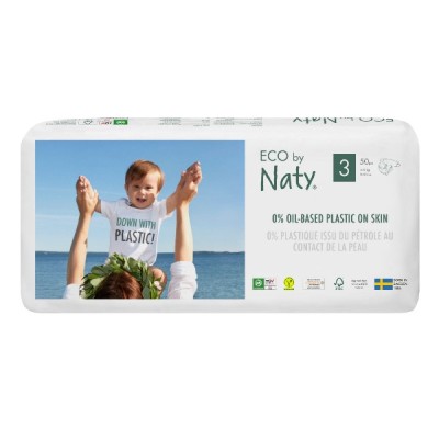 Органічні дитячі підгузки Eco by Naty, розмір 3 EU (4-9 кг) 50 шт.