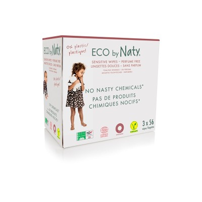 Органічні вологі серветки Eco by Naty без запаху, 168 шт.