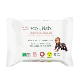 Органічні вологі серветки Eco by Naty, 20 штук
