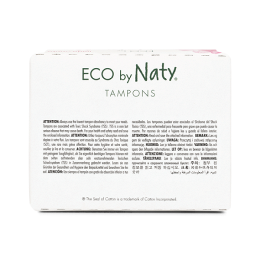 Жіночі гігієнічні тампони  ECO BY NATY (на 2 каплі)  18 шт в уп.