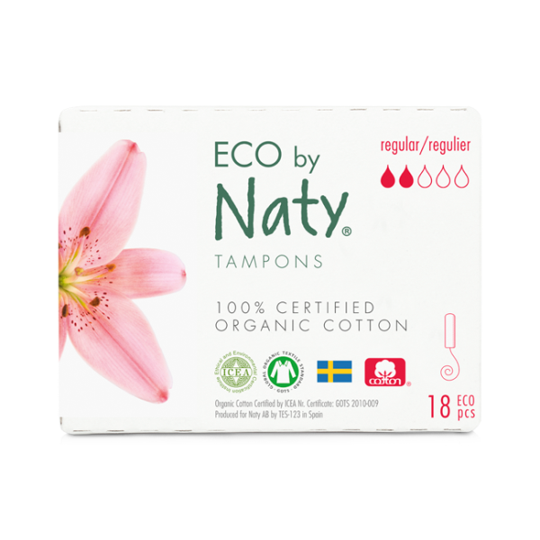 Жіночі гігієнічні тампони ECO BY NATY (на 2 каплі) 18 шт в уп.