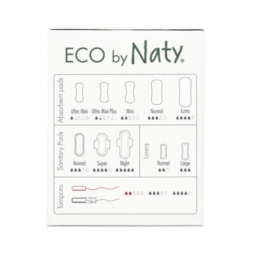 Жіночі гігієнічні тампони  ECO BY NATY (на 2 каплі)  18 шт в уп.