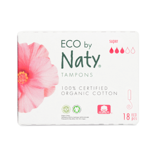 Жіночі гігієнічні тампони ECO BY NATY (на 3 каплі) 18 шт в уп.