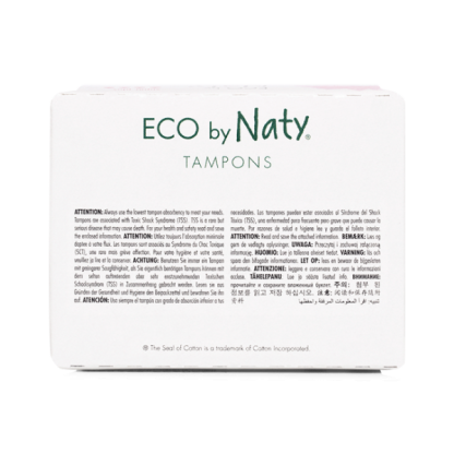 Жіночі гігієнічні тампони  ECO BY NATY (на 4 каплі)  15 шт в уп.