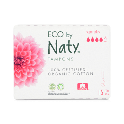 Жіночі гігієнічні тампони  ECO BY NATY (на 4 каплі)  15 шт в уп.