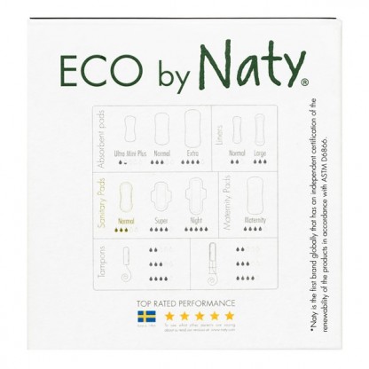 Органічні гігієнічні прокладки без крилець Eco by Naty (3 каплі) 15 шт.