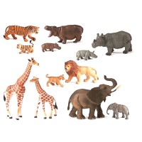 Набір фігурок Miniland Educational Дикі тварини з дитинчатами 12 шт.
