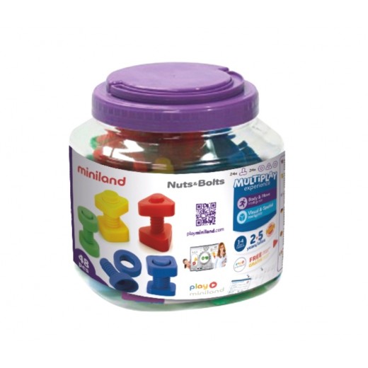 Набір болтів і гайок в пласт. банці, 48 шт. Набір болтів і гайок в пласт. банці, 48 шт.