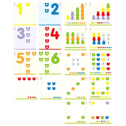 Набір навчальний Colour Bears, 108 дет., у великому пласт.контейнері