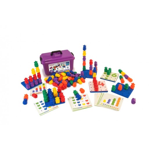 Набор обучающий Colour Bears,108 дет., в большом пласт.контейнере