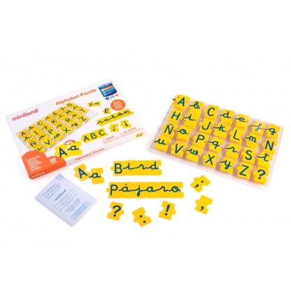 Двухсторонний пазл для изучения иностранных языков Алфавит 