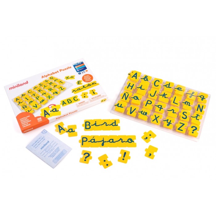 Двухсторонний пазл для изучения иностранных языков Алфавит 