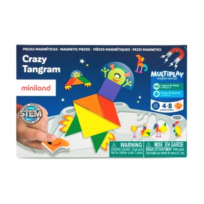 Магнитная игра Miniland Оn the go Tangram