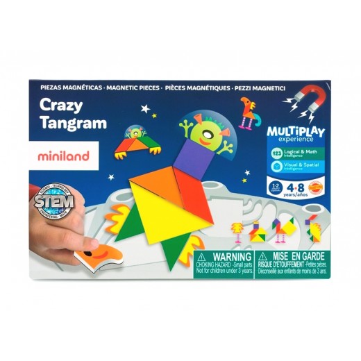 Магнитная игра Miniland Оn the go Tangram