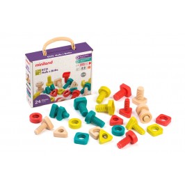 Еко-конструктор Miniland Educational Болти та гайки