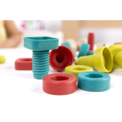 Еко-конструктор Miniland — набір болтів і гайок